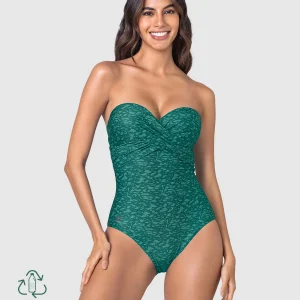 Traje de baño de realce de busto elaborado con botellas PET