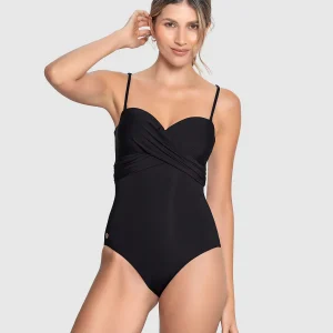 Traje de baño strapless con realce incorporado en las copas