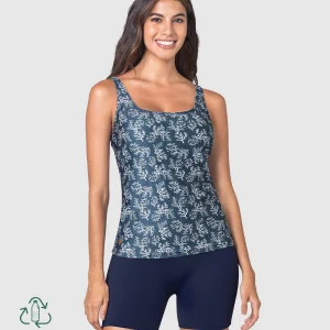 Traje de baño de dos piezas Camiseta y Short de control de abdomen