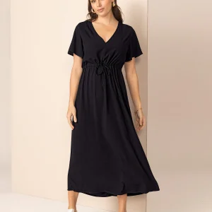 Vestido largo de mangas fluidas