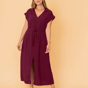 Vestido largo cuello sport