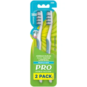 Cepillos Dentales Doble Acción Pack X2 Unidades PRO